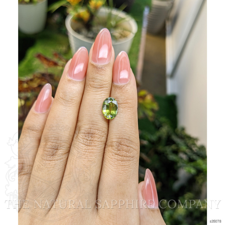 2.98 Ct. Yellowish Green Sapphire from Madagascar