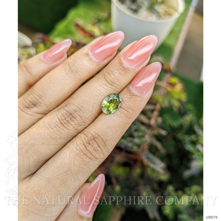 2.98 Ct. Yellowish Green Sapphire from Madagascar