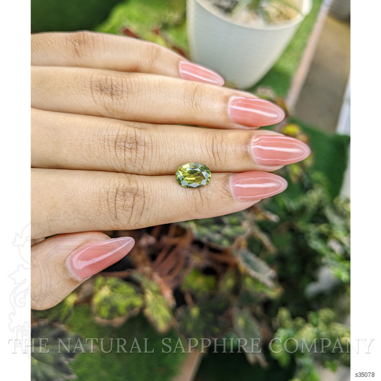 2.98 Ct. Yellowish Green Sapphire from Madagascar
