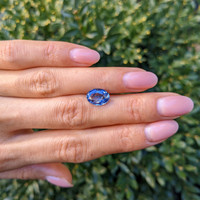 3.35 Ct. Blue Sapphire from Ceylon (Sri Lanka) Life Style