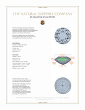 3.37 Ct. Blue Sapphire from Ceylon (Sri Lanka) 3 D Scan Report