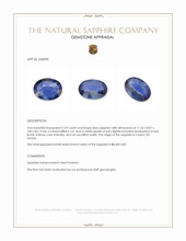 3.59 Ct. Blue Sapphire from Ceylon (Sri Lanka) Appraisal