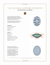 3.59 Ct. Blue Sapphire from Ceylon (Sri Lanka) 3 D Scan Report