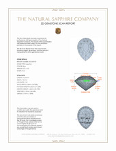 3.05 Ct. Blue Sapphire from Ceylon (Sri Lanka) 3 D Scan Report