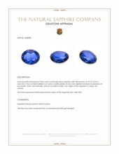 3.86 Ct. Blue Sapphire from Ceylon (Sri Lanka) Appraisal