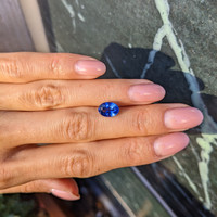 3.02 Ct. Blue Sapphire from Ceylon (Sri Lanka) Life Style