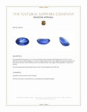 3.15 Ct. Blue Sapphire from Ceylon (Sri Lanka) Appraisal