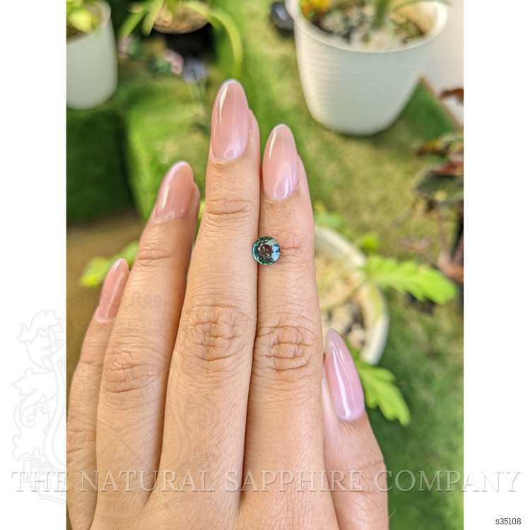 0.86 Ct. Bluish Green Sapphire from Madagascar