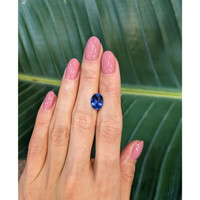 3.41 Ct. Blue Sapphire from Ceylon (Sri Lanka) Life Style