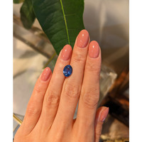 3.41 Ct. Blue Sapphire from Ceylon (Sri Lanka) Life Style