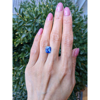 3.43 Ct. Blue Sapphire from Ceylon (Sri Lanka) Life Style