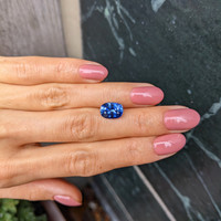 3.64 Ct. Blue Sapphire from Ceylon (Sri Lanka) Life Style