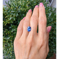 3.64 Ct. Blue Sapphire from Ceylon (Sri Lanka) Life Style