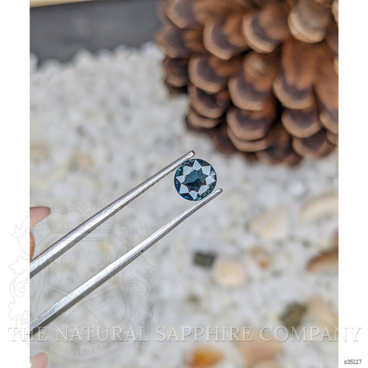 0.75 Ct. Greenish Blue Sapphire from Madagascar