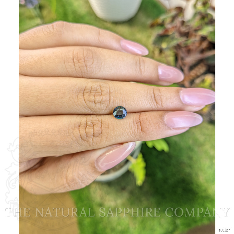 0.75 Ct. Greenish Blue Sapphire from Madagascar