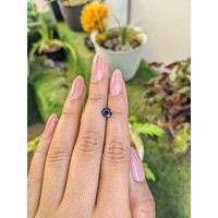 1.21 Ct. Greenish Blue Sapphire from Madagascar Life Style