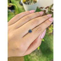 1.21 Ct. Greenish Blue Sapphire from Madagascar Life Style