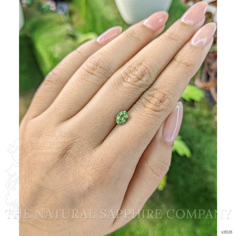 0.98 Ct. Yellowish Green Sapphire from Madagascar