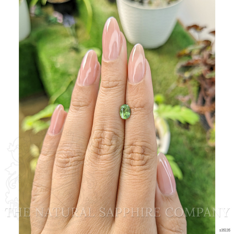 0.98 Ct. Yellowish Green Sapphire from Madagascar