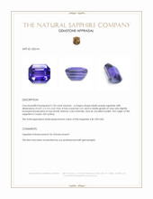 1.20 Ct. Bluish Purple Sapphire from Ceylon (Sri Lanka) Appraisal