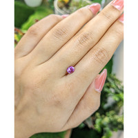 0.72 Ct. Purplish Pink Sapphire from Ceylon (Sri Lanka) Life Style
