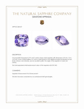 2.99 Ct. Bluish Purple Sapphire from Ceylon (Sri Lanka) Appraisal