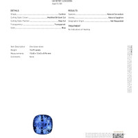 14.49 Ct. Blue Sapphire from Ceylon (Sri Lanka) Scan Report