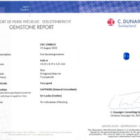 4.06 Ct. Blue Sapphire from Ceylon (Sri Lanka) Scan Report