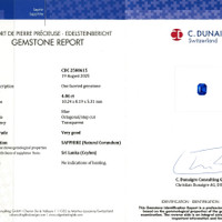 4.06 Ct. Blue Sapphire from Ceylon (Sri Lanka) Scan Report