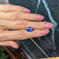 3.59 Ct. Blue Sapphire from Ceylon (Sri Lanka) Life Style