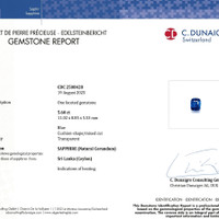 5.60 Ct. Blue Sapphire from Ceylon (Sri Lanka) Scan Report