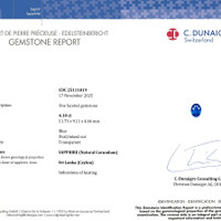 4.10 Ct. Blue Sapphire from Ceylon (Sri Lanka) Scan Report