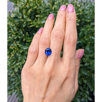 3.64 Ct. Blue Sapphire from Madagascar Life Style