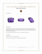 3.03 Ct. Purple Sapphire from Madagascar Appraisal