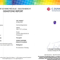 3.03 Ct. Purple Sapphire from Madagascar Scan Report