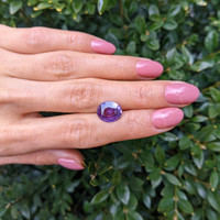 3.99 Ct. Purple Sapphire from Madagascar Life Style