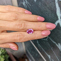 3.58 Ct. Purplish Pink Sapphire from Ceylon (Sri Lanka) Life Style