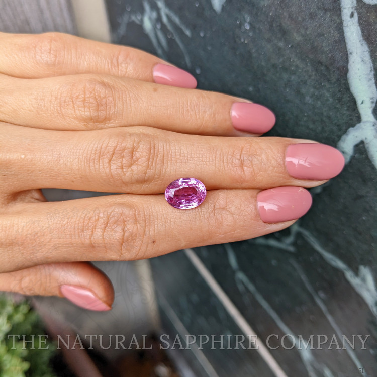 3.58 Ct. Purplish Pink Sapphire from Ceylon (Sri Lanka)