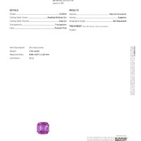 2.96 Ct. Purplish Pink Sapphire from Ceylon (Sri Lanka) Scan Report