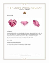 1.04 Ct. Pink Sapphire from Madagascar Appraisal