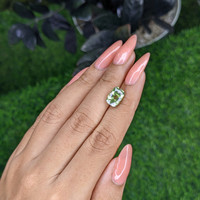 4.03 Ct. Green Sapphire from Madagascar Life Style