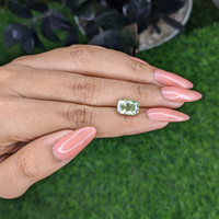 4.03 Ct. Green Sapphire from Madagascar Life Style