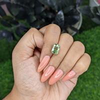 4.03 Ct. Green Sapphire from Madagascar Life Style