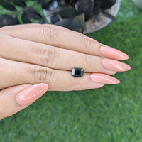 2.09 Ct. Bluish Green Sapphire from Tanzania Life Style