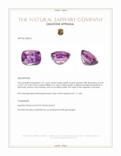 1.01 Ct. Pinkish Purple Sapphire from Tanzania Appraisal