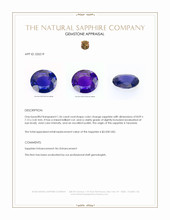 1.56 Ct. Color Change Sapphire from Tanzania Appraisal