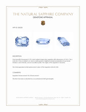 2.95 Ct. Blue Sapphire from Tanzania Appraisal