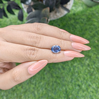 3.38 Ct. Blue Sapphire from Tanzania Life Style