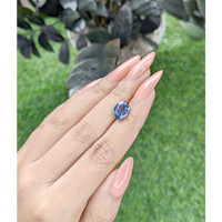3.38 Ct. Blue Sapphire from Tanzania Life Style