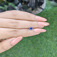0.77 Ct. Blue Sapphire from Tanzania Life Style